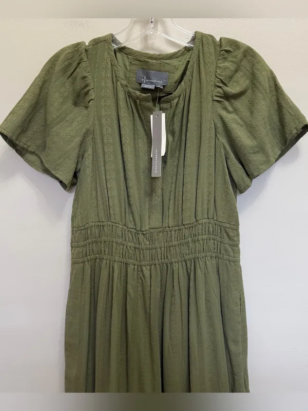 Anthropologie NWT Somerset Tiered Maxi Dress Pockets in Moss Green Size XS NEW - Image 6