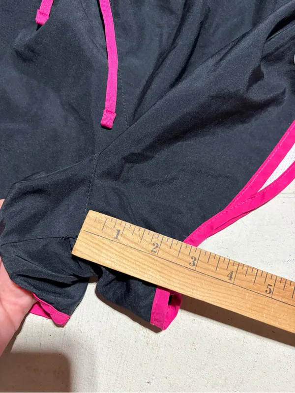 Nike Women’s Black Running Shorts with Pink Trim medium - Image 6