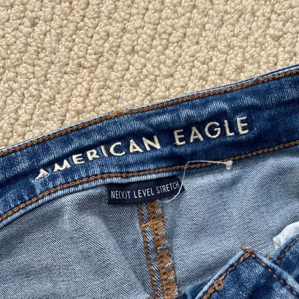American Eagle Hi-Rise Jegging Jeans Size 2 Short Medium Wash Slim Fit VEUC - Image 3