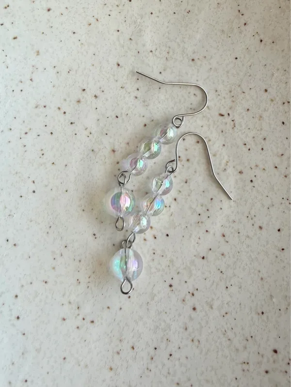 Handmade fairy cute Kawaii y2k dangle earrings 🍃🤍 - Image 4