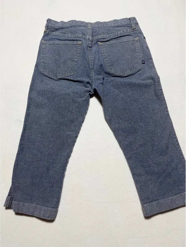 Abercrombie & Fitch Women’s Size 4 Blue Cropped Capri Pants Cotton Stretch - Image 5