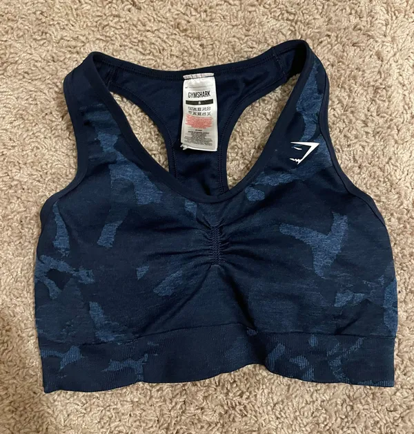 Gymshark Adapt Seamless Racerback Camo Sports Bra - Image 2