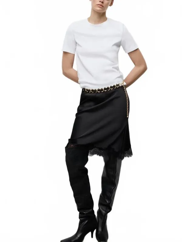 Mango Cotton Short-Sleeved T-Shirt NWT White Small - Image 5