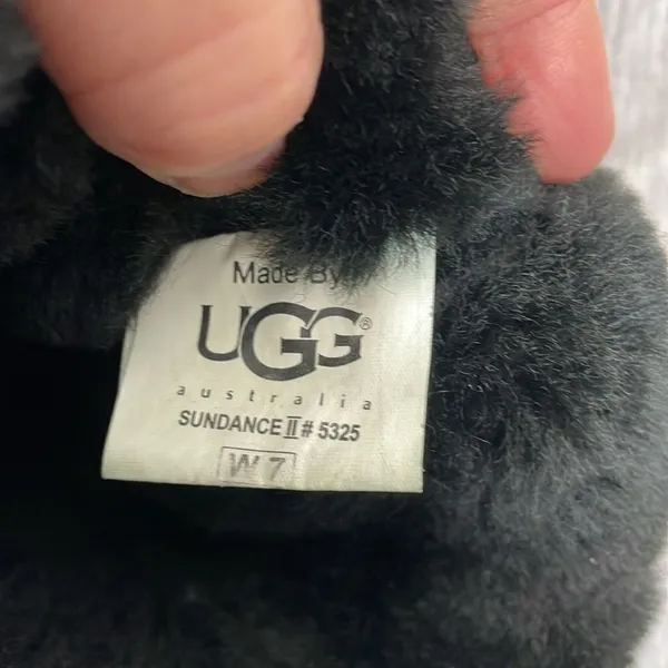 UGG Sundance II Revival Black Tall Boots size 7W - Image 10