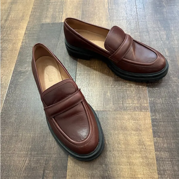 Madewell The Bradley Brown Leather Lugsole Loafers Size 8.5 - Image 4
