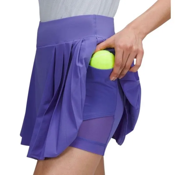 Lululemon Side-Pleat High-Rise Tennis Skirt Charged Indigo Sz 4 Skort - Image 4