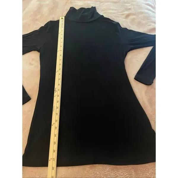Cabi Turtle Neck Long Sleeve Tunic Blouse Black S Thumb Hole Comfortable - Image 8