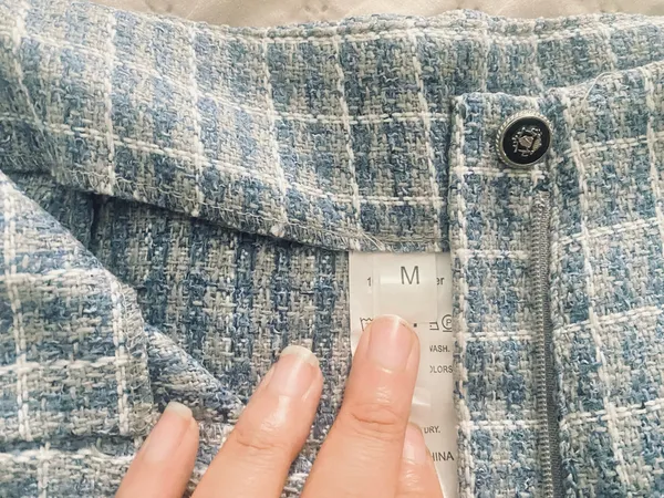 SheIn Light blue plaid tweed shorts - Image 4