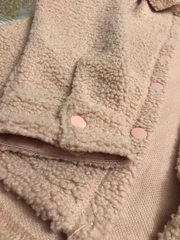 Boutique NWT Pink Petals Los Angeles light Pink sherpa coat jacket - Image 6