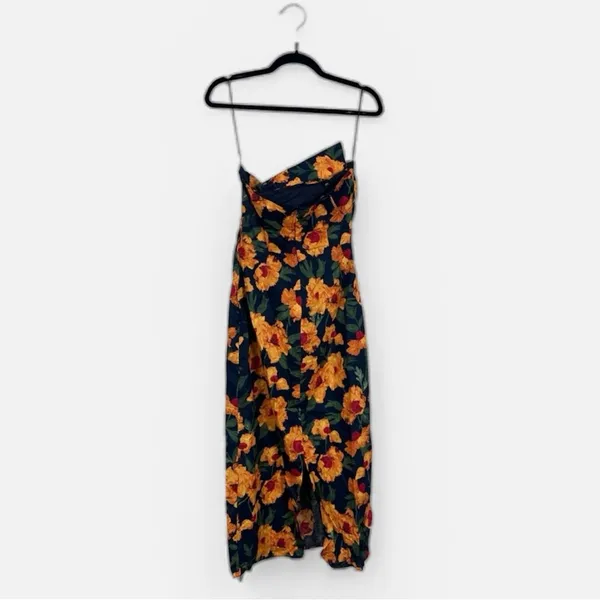 NWT Hyacinth House Margot Floral One Shoulder Maxi Dress S Marigold - Image 6