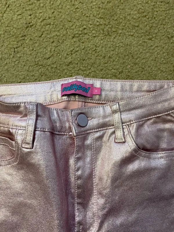 Edikted Pants Leather Flare - Image 2