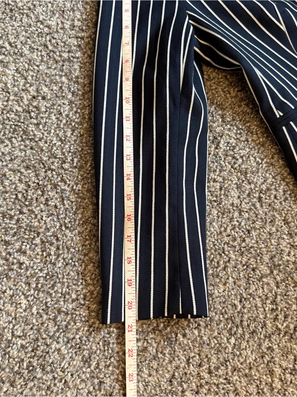 Banana Republic Black Blazer with White Pinstripes - Image 10