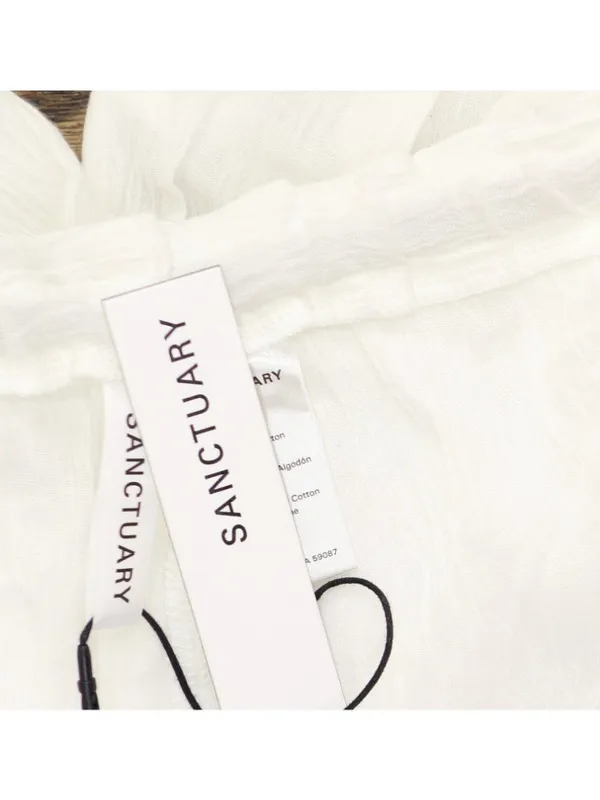 NWT Sanctuary Womens Woven Cover Up Cotton Pants White M - Image 6