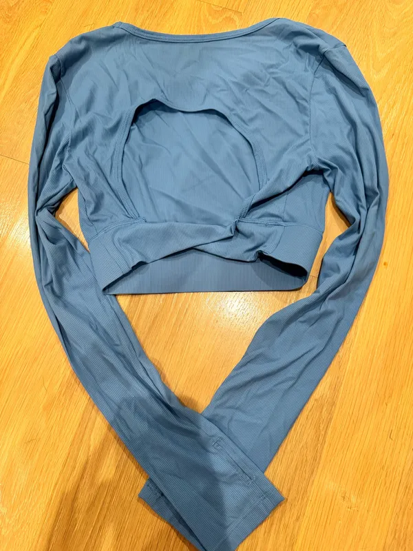 Long Sleeve Top Blue - Image 2