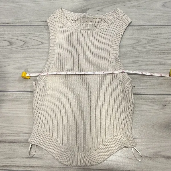 La hearts pacsun crème/white halter knit tank top Size small‎ - Image 4