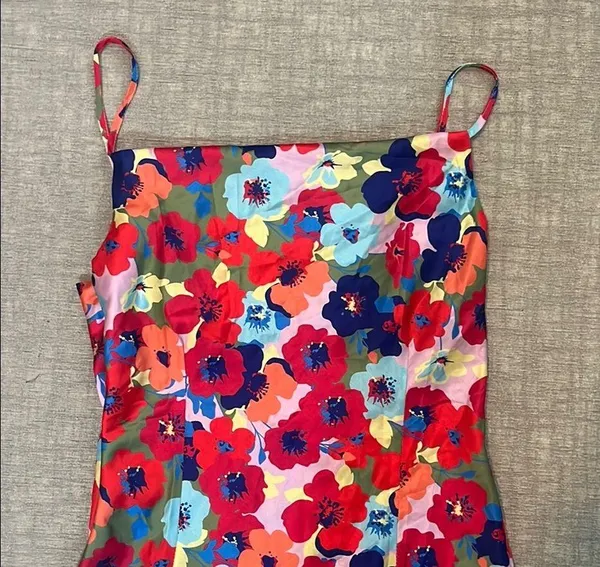 Red and Pink Spaghetti Strap Sundress for a Night Out - Image 5