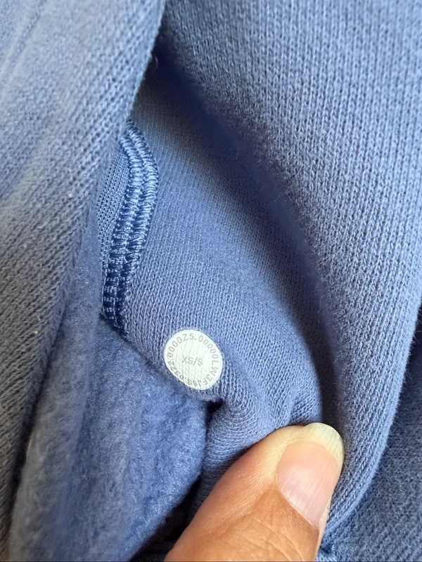 Lululemon Scuba Oversized Funnel Neck Half Zip Blue xs/s Sweatshirt crop - Image 3