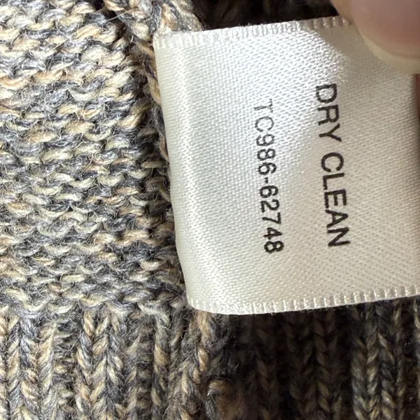 Pendleton Womens Brown 100% Merino Wool‎ Full Zip Cable Knit Cardigan Sweater M - Image 6