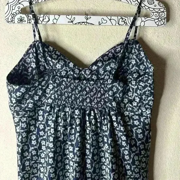 Free People On Our Radar Slip Dress Navy Combo size Medium - Image 4