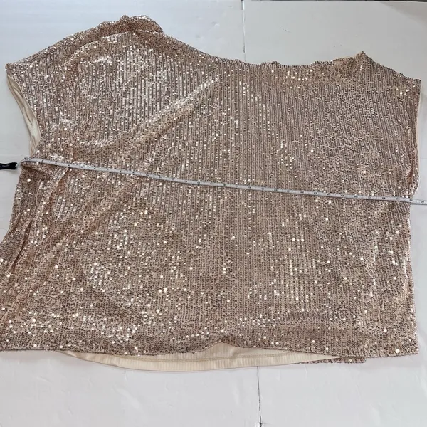 NWT‎ Torrid Gold Sequin Off The Shoulder Short Sleeve Pullover Top Size 6X - Image 7