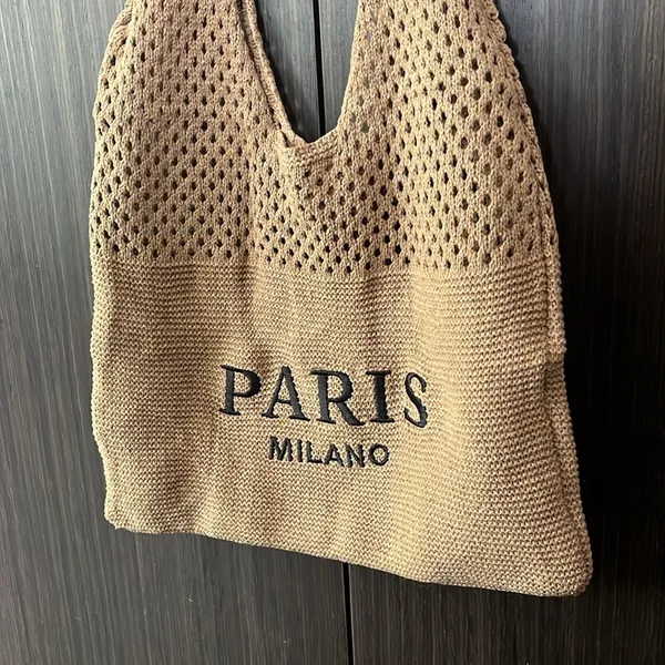 Paris Milano Knit Bag Tan - Image 2