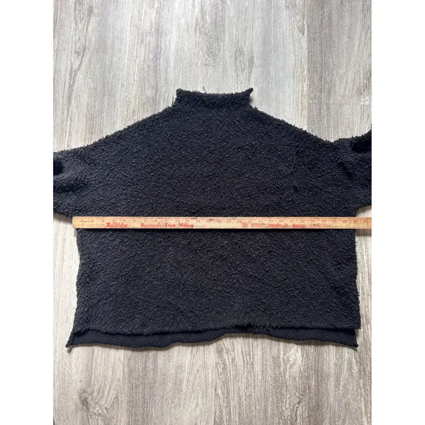 Free People Found My Friend Black Boucle Oversized Sweater‎ Womens Size Small - Image 6