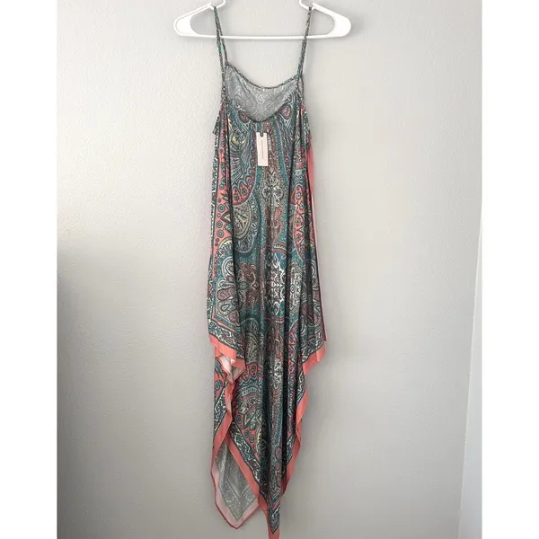 Anthropologie Tiny Size-S Flowy Midi Dress Handkerchief Hem‎ Lounge Sleep - Image 12
