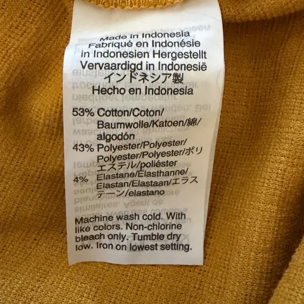 Madewell Texture & Thread Side-Tie Wrap Top Mustard Yellow‎ XL Sleeveless V-Neck - Image 6