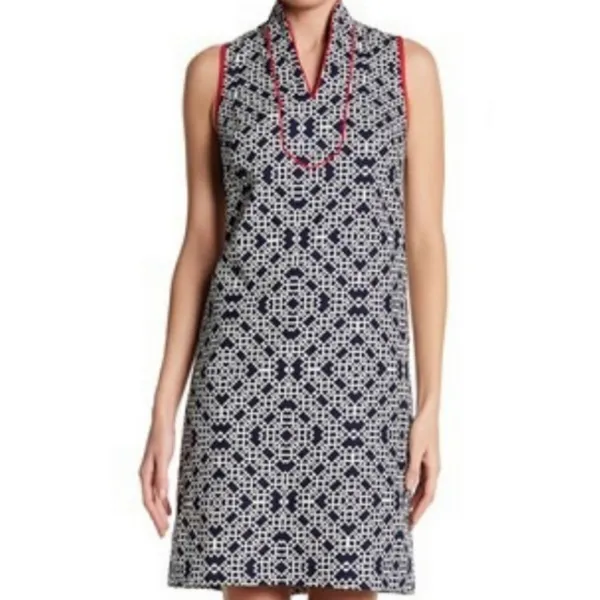 Vince Camuto abstract print sleeveless sheath dress women’s Size 6 multicolor - Image 10