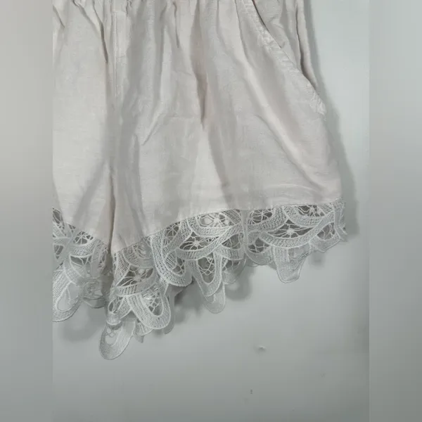American Eagle White Lace Trim Shorts XS Boho Smocked Waist Lightweight‎ - Image 5