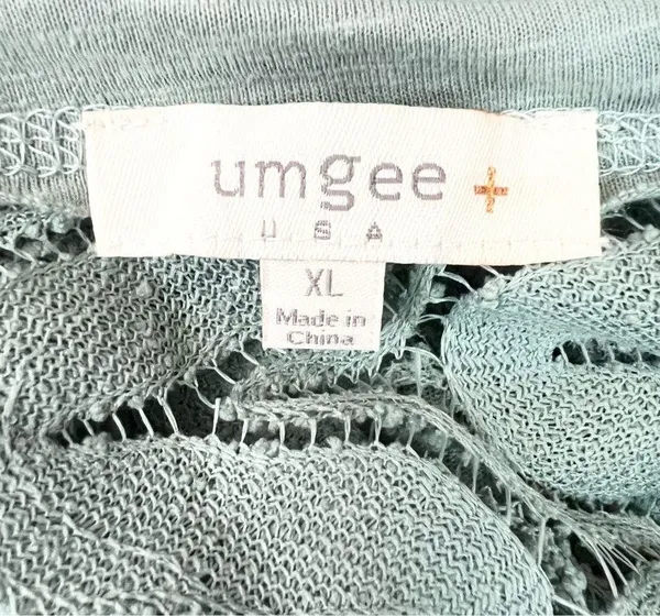 UMGEE Seafoam Green Lace Sleeve Sheer Lace Back High Low Tunic Top Size XL - Image 7