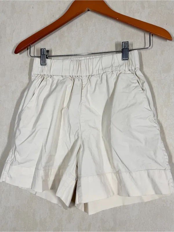 Everlane Women’s Organic Cotton The Easy Shorts Pull On Canvas in Ivory S - Image 5