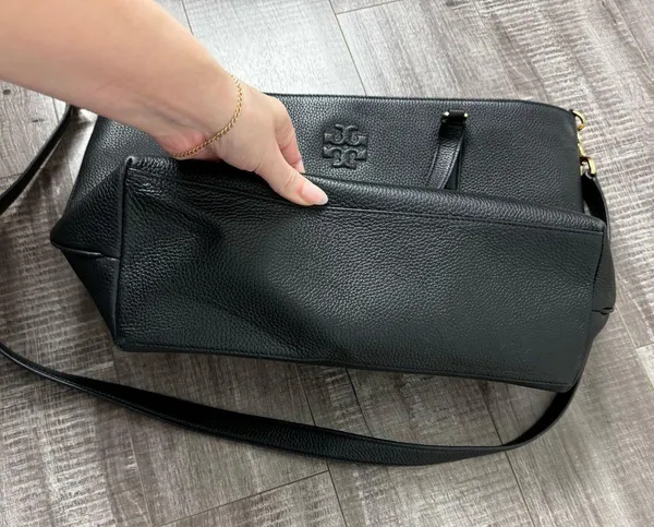 Tory Burch Thea Leather Tote Black w Tassels - Image 6