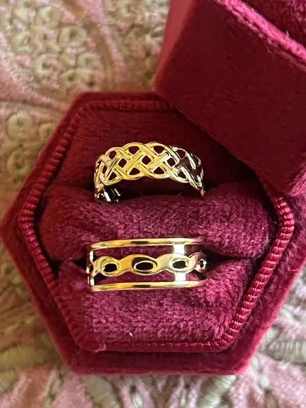 Women’s 10K Gold Plated (2) Toe Ring Set - Image 2