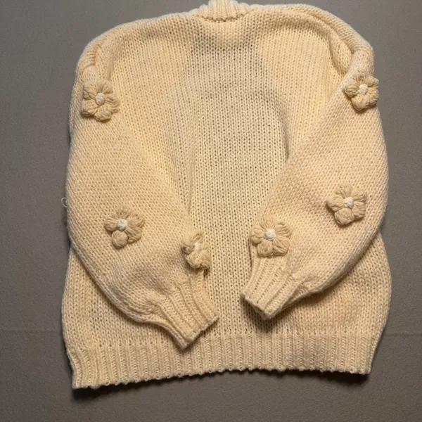 Maeve Anthropologie The Susannah 3D Floral Knit Cardigan Sweater Women One Size - Image 11