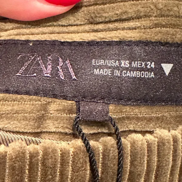Zara Corduroy Mini Skirt Green‎ XS NWT - Image 4