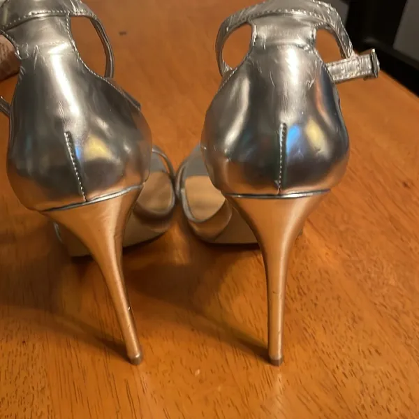 Steve Madden Silver stiletto strappy sandals - Image 3