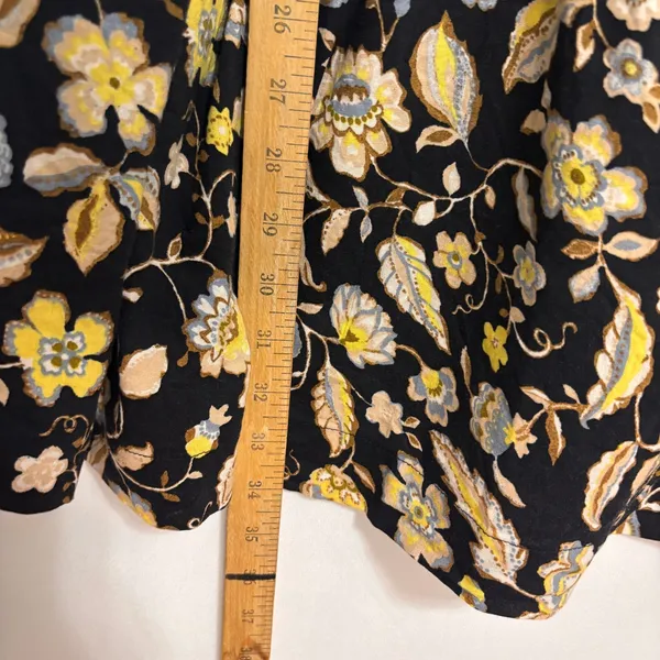 Old Navy Tiered Swing Mini Dress Women M Floral Boho-Chic Cottage Peasant‎ - Image 10