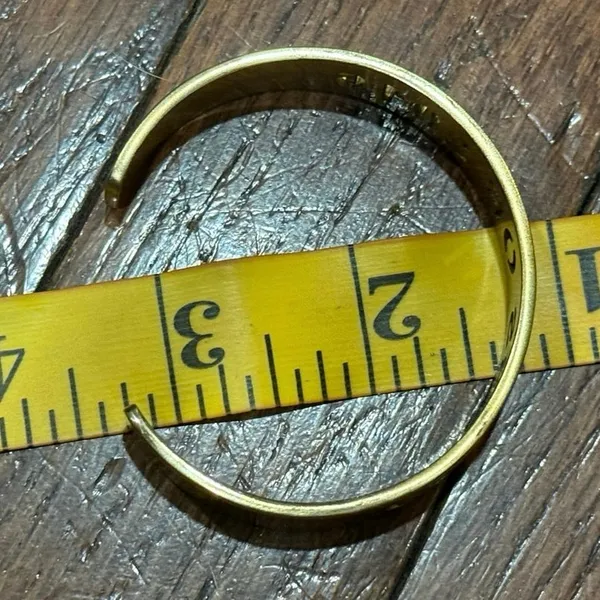 Rustic Cuff Gold-Tone Class of 2016 Cut-Out Cuff Bracelet Grad Gift Preowned - Image 4