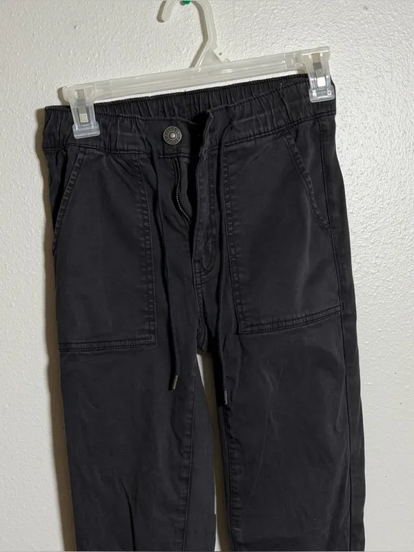 American Eagle Women Super Stretch Black Drawstring Jogger Cargo‎ Pants size 2 - Image 4