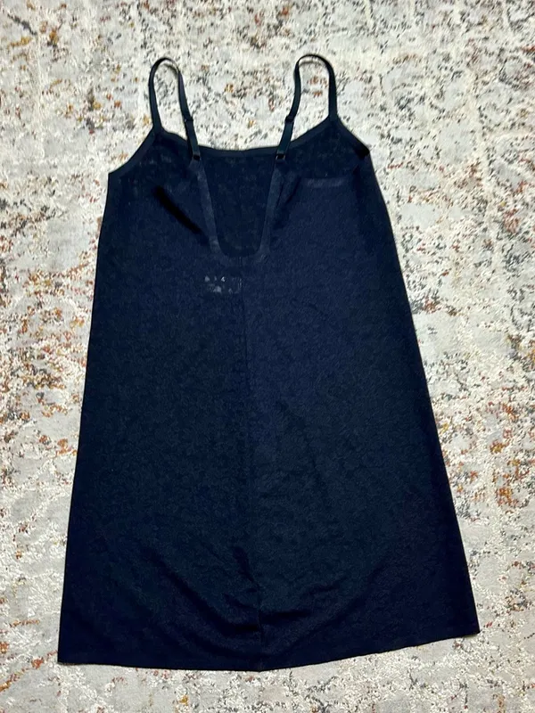 Aerie Smoothez Lace Black Dress sheer lingerie shapewear slip dress size Large - Image 3