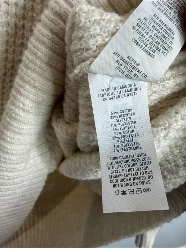 Aerie cozy up waffle button up sweater size small NWT - Image 4