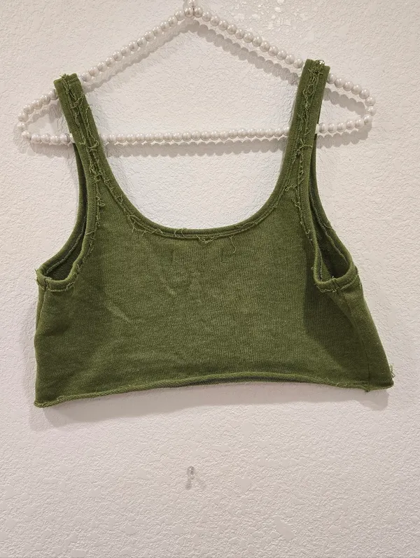 Free People We The Free Crop Top Green XS - Image 3