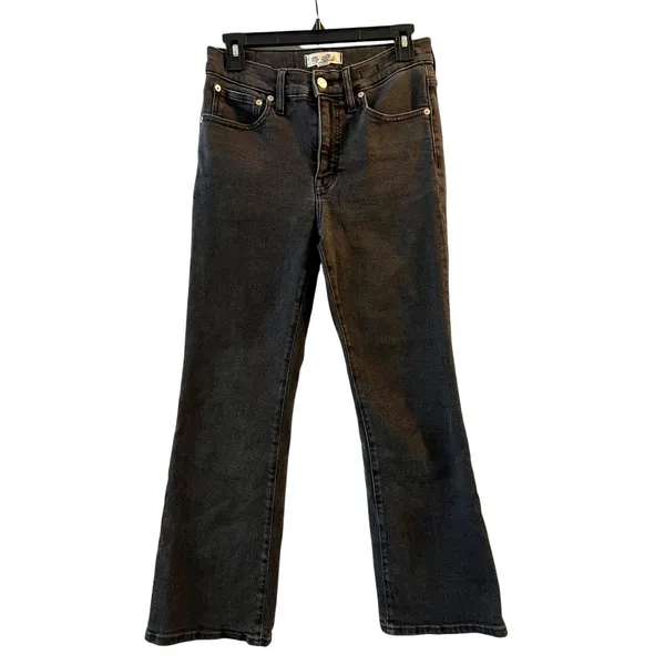 Madewell Cali Demi Boot Jeans Black Washed Size 28 - Image 2