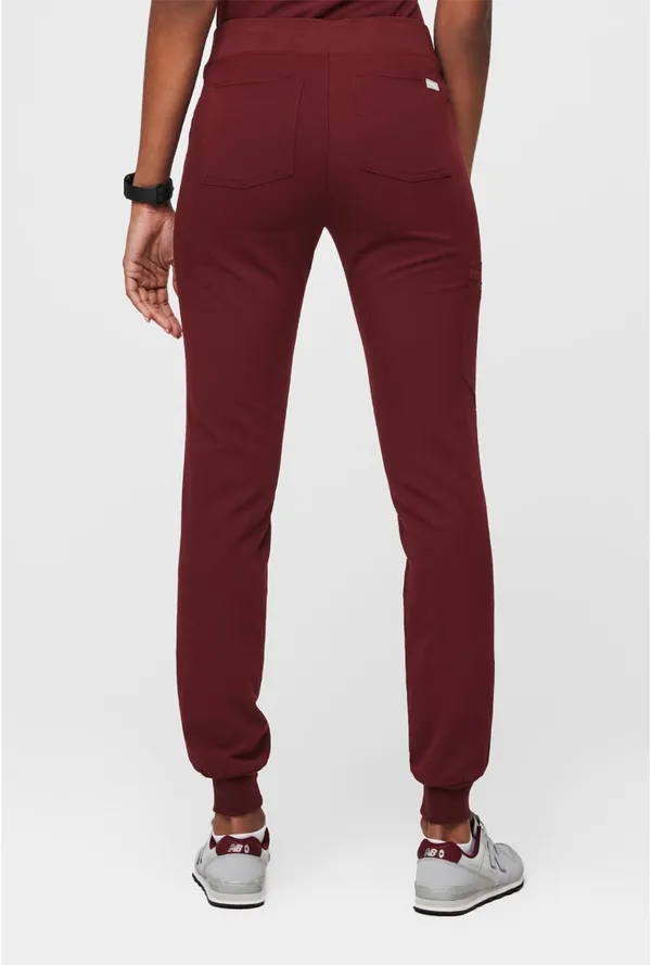 Figs Maroon Zamora Joggers Scrub Pants - Image 4