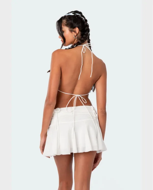 Edikted Keoni Ruffle Triangle Bra Top - Image 2