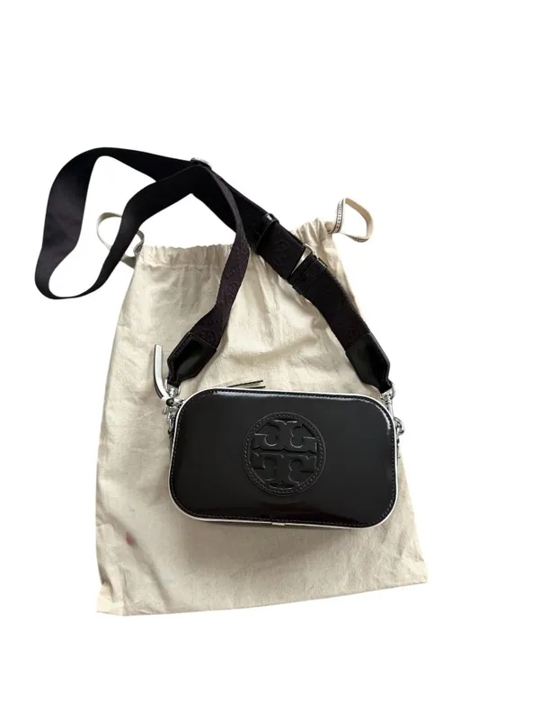 TORY BURCH x Bonbon NYC Miller Mini Cola Leather Crossbody Bag NEW NWT - Image 11