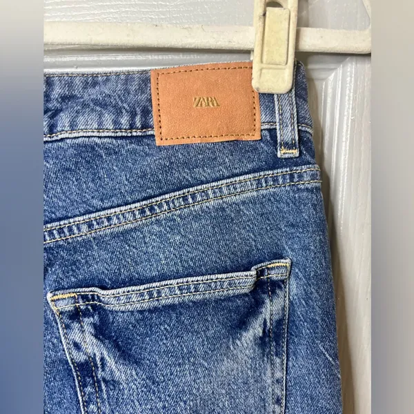 Bootcut ZARA Blue Mid Waist Flare Leg Jeans Women’s light wash Stretch NWT Sz 2 - Image 8
