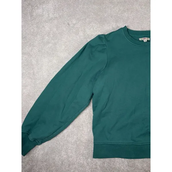 molly yeh green crew neck puff sleeve‎ sweatshirt m - Image 3
