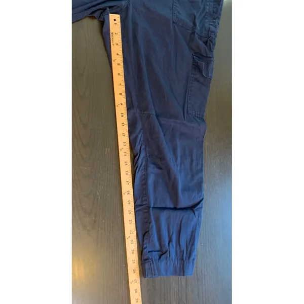 LOFT Outlet Women Blue Cotton Lyocell Cargo Joggers Size 16 Utility Gorpcore - Image 8